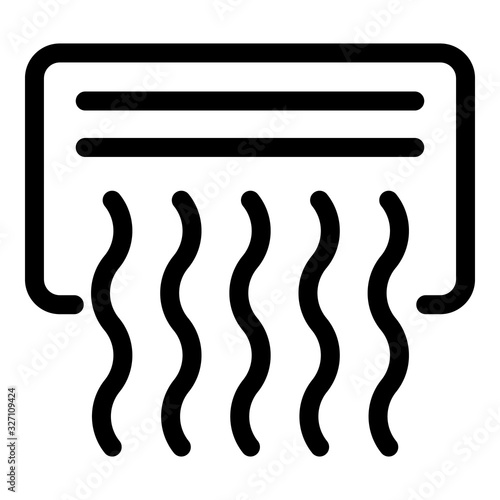 Working air conditioner icon. Outline working air conditioner vector icon for web design isolated on white background