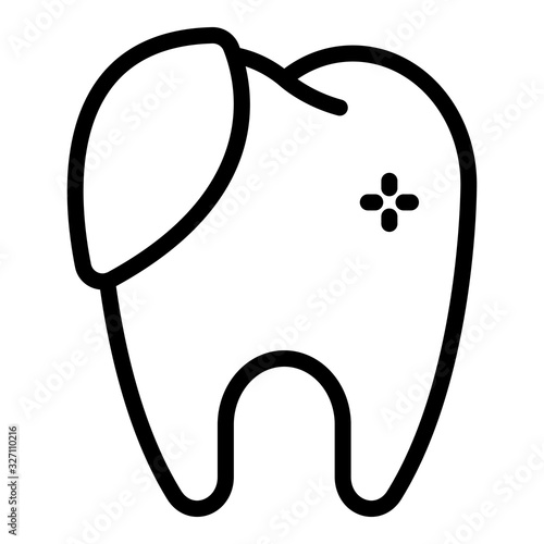 Dental fillings icon. Outline dental fillings vector icon for web design isolated on white background