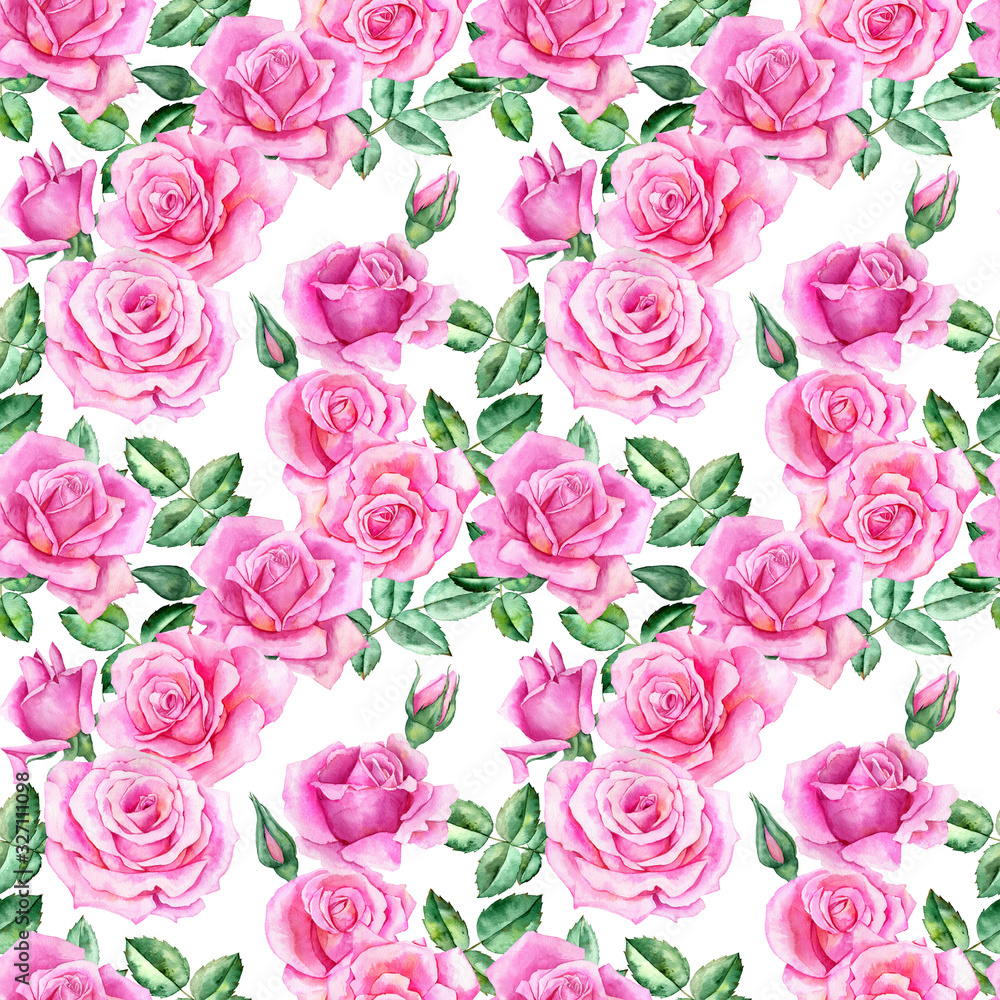 Obraz premium watercolor drawing flowers of rose