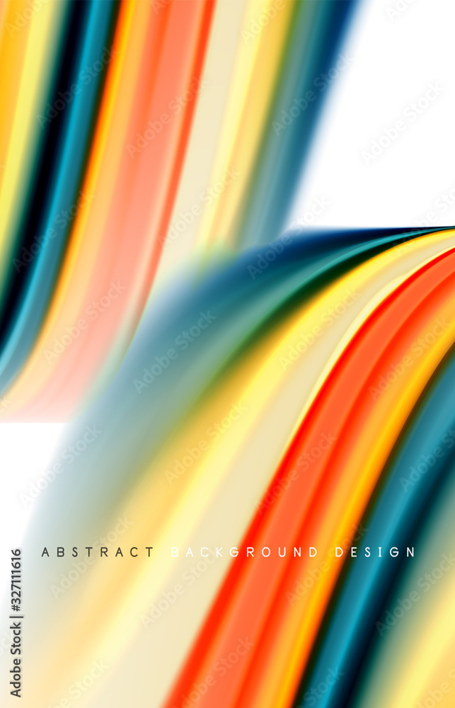 Abstract background - fluid color gradient waves, with dynamic motion line effect. Vector Illustration For Wallpaper, Banner, Background, Card, Book Illustration, landing page