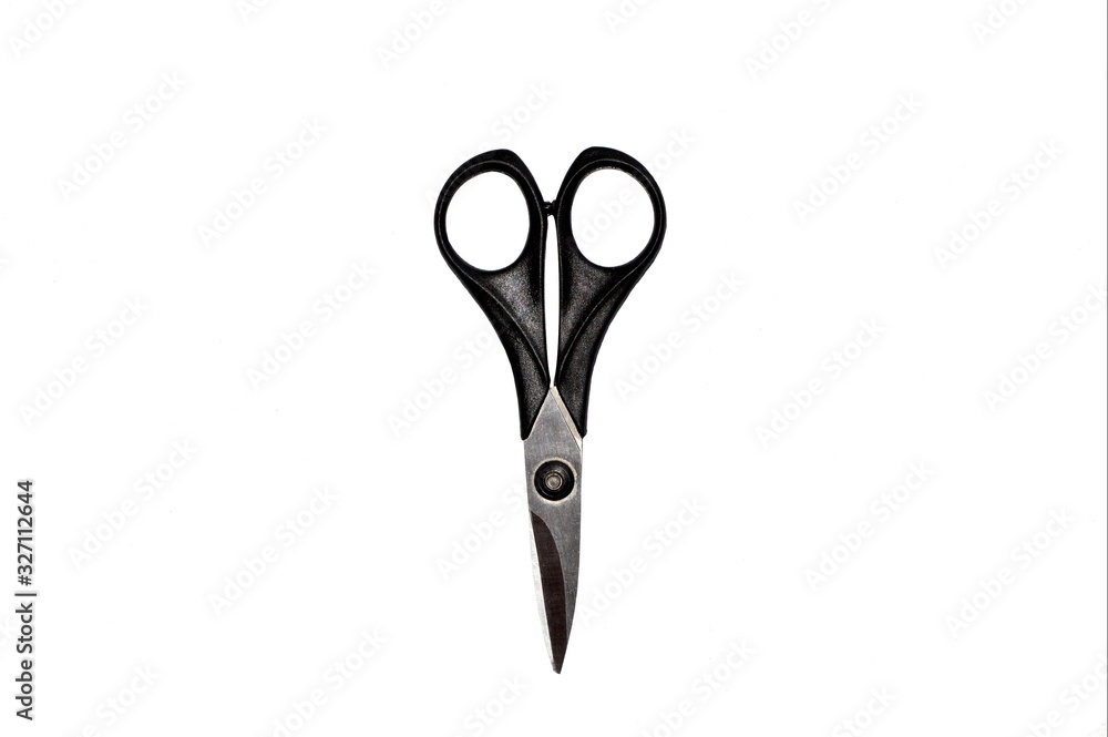 Black scissors isolated on white background Black scissors isolated on white background