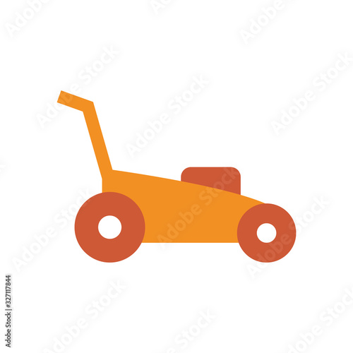 Isolated grass cutter flat style icon vector design
