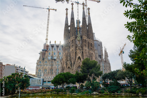 Sagrada Familia in Barcelona, Catalonia, Spain.