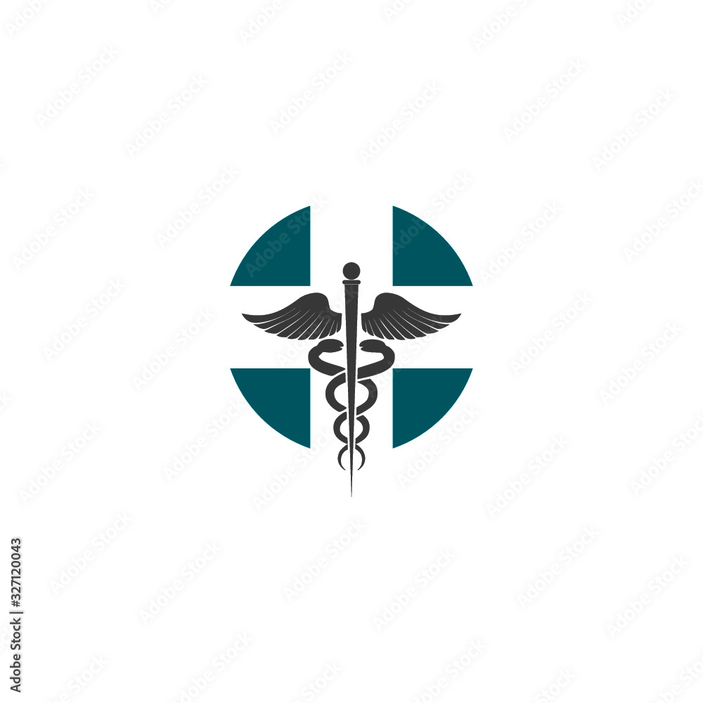 Caduceus icon. Symbol of healthcare icon isolated on white background Caduceus icon. Symbol of healthcare icon isolated on white background