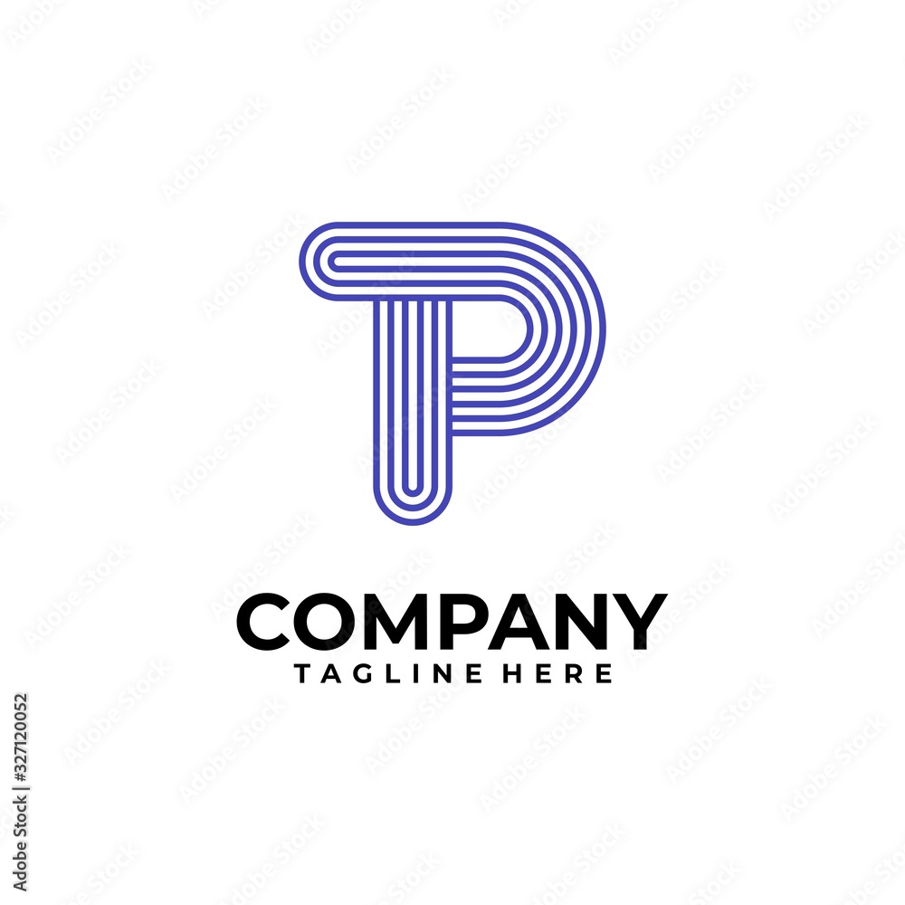 initial letter P logo design vector inspiration initial letter P logo design vector inspiration