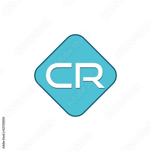 Free Download Initial CR Letter Logo isolated on  white background - GFXLoad