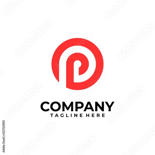 initial letter P logo design vector inspiration