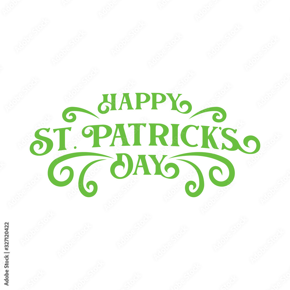 Fototapeta premium St. Patrick's Day Vector Illustration. Happy St. Patrick's Day vector flat design template