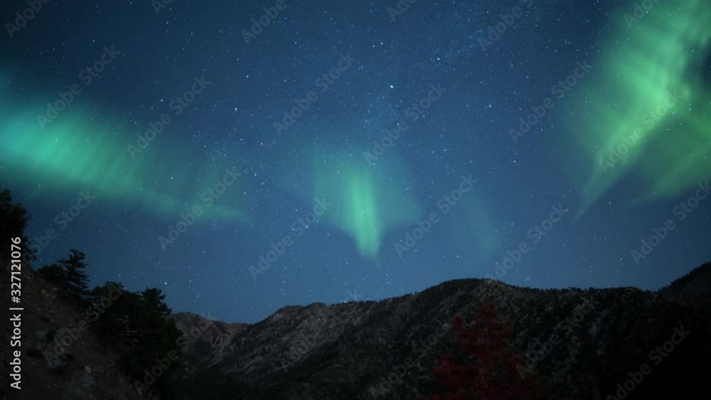 Aurora Borealis Milky Way Above Alpine Mountain Peaks Time Lapse Simulated Northern Lights Aurora Borealis Milky Way Above Alpine Mountain Peaks Time Lapse Simulated Northern Lights