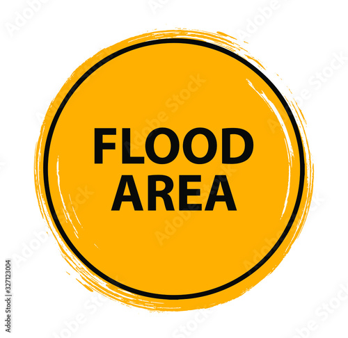 flood area sign on white background	