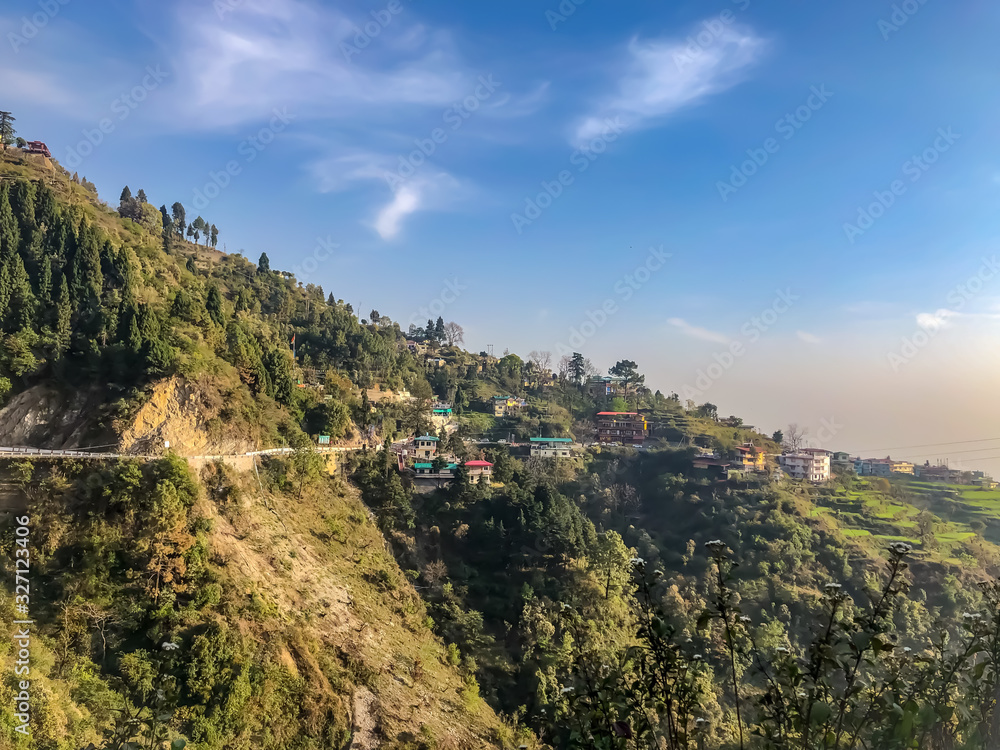 view of the city mussoorie Uttarakhand 