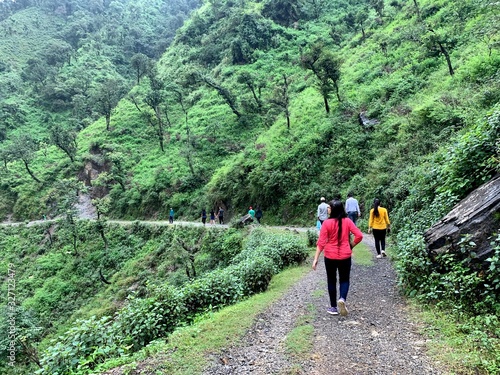 hiking in the mountains