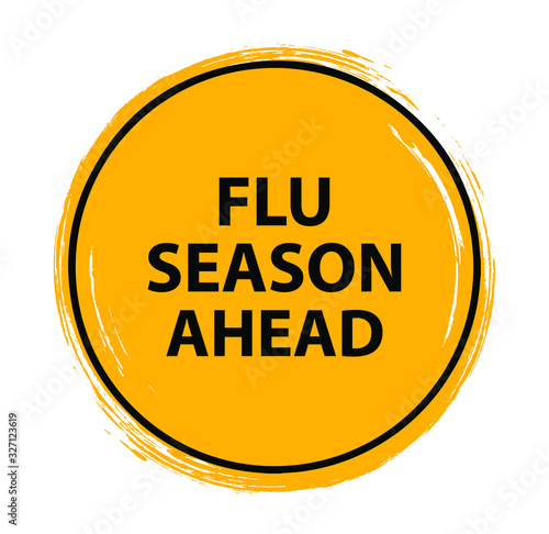 flu season ahead sign vector
