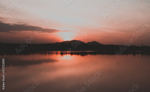 Sunset at Lake Simbi, Kenya photo