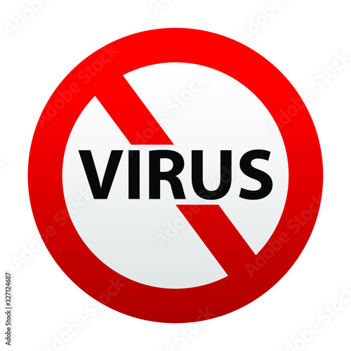 no virus sign on white background