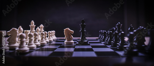 strategic decision and strategic move concept with chess