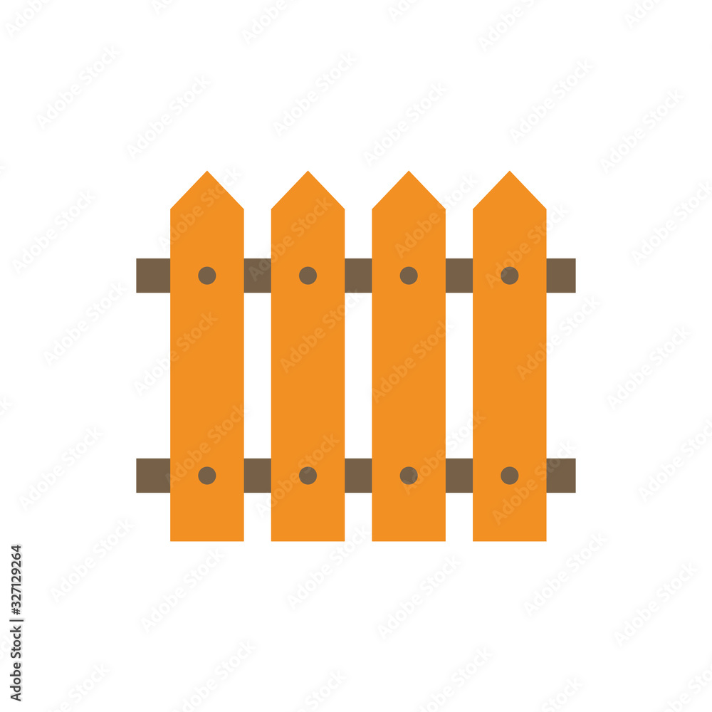 Isolated fence flat style icon vector design Isolated fence flat style icon vector design