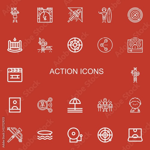 Editable 22 action icons for web and mobile