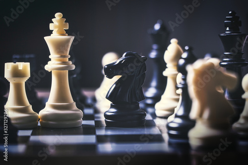 strategic move and chess concept