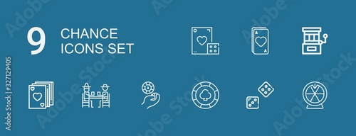 Editable 9 chance icons for web and mobile