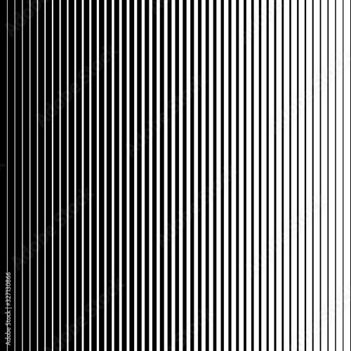 Vertical speed line halftone pattern thick to thin. Vector illustration