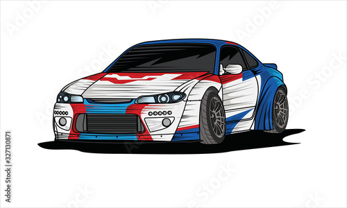 drift car illustration