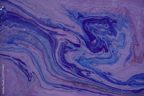 Purple marble abstract acrylic background. Marbling artwork texture. Liquid acrylic pattern. Acrylic painting- can be used as a trendy background for posters, cards, invitations.