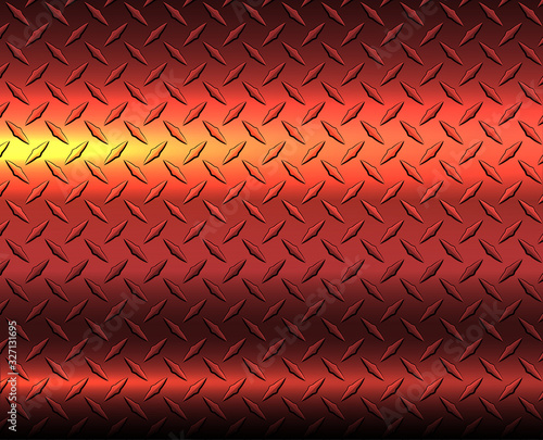 Metallic red diamond metal texture