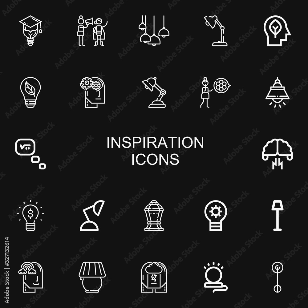 Editable 22 inspiration icons for web and mobile Editable 22 inspiration icons for web and mobile