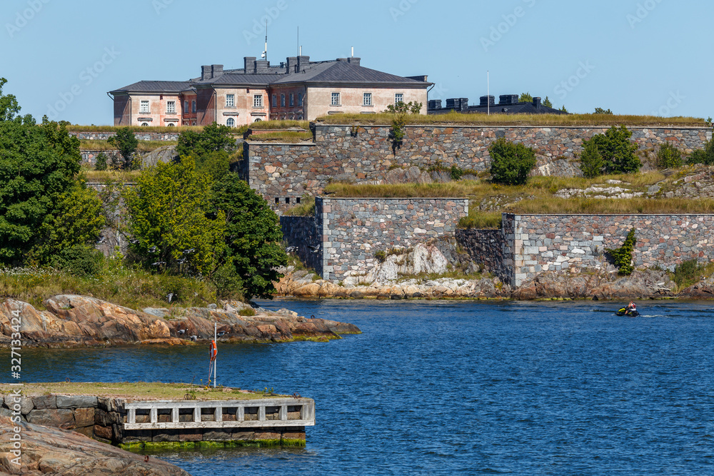 Remains of Suomenlinna fortress in Helsinki, Finland