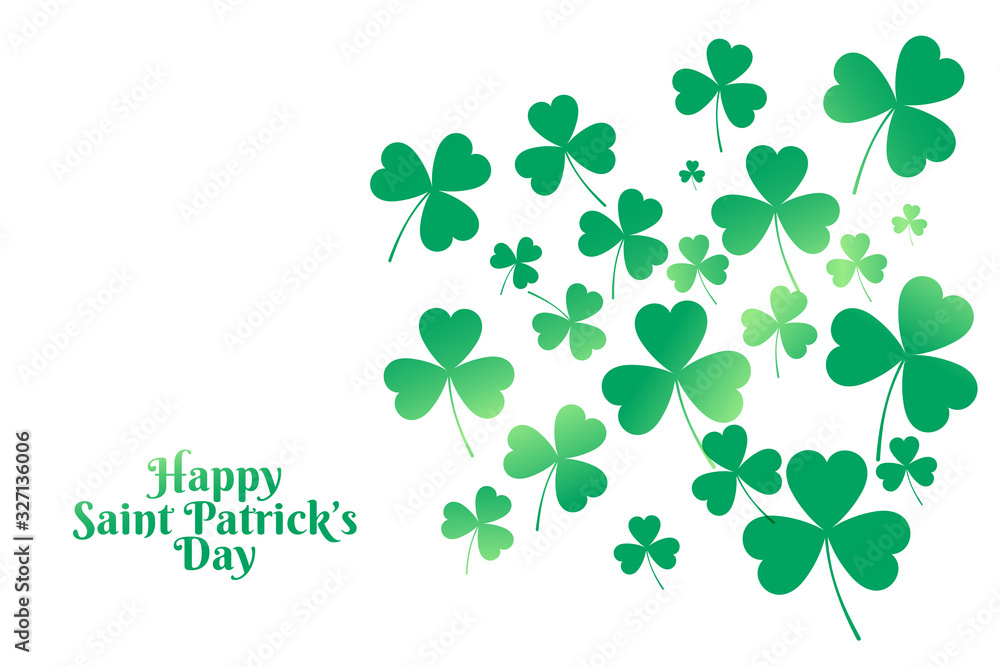 happy saint patricks day clover leaves background happy saint patricks day clover leaves background