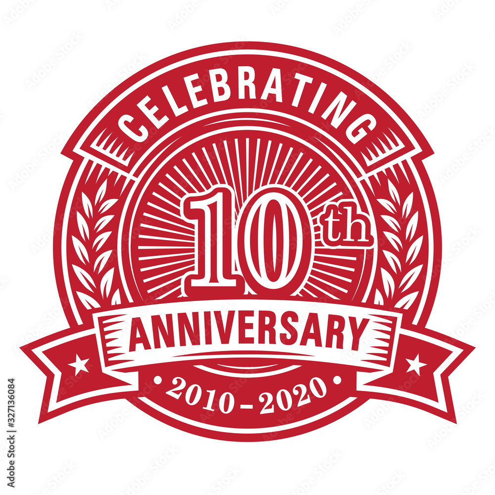 custom made wallpaper toronto digital10 years of celebrations design template. 10th anniversary logo. Vector and illustrations.