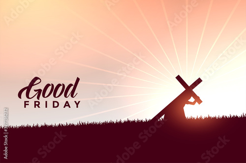 jesus christ carrying cross good friday wishes background