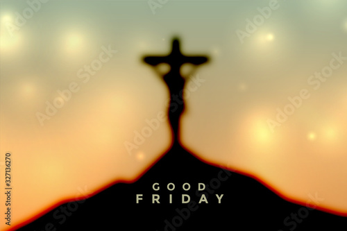easter good friday scene with jesus christ crucifixion