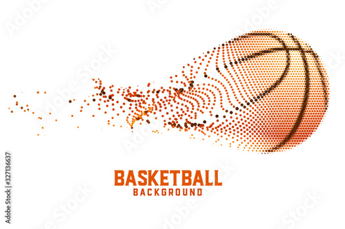 creative basketball design made with abstract particles