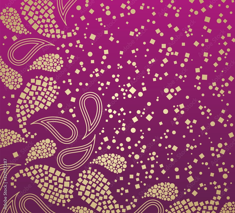 traditional paisley floral pattern , textile , Rajasthan, India traditional paisley floral pattern , textile , Rajasthan, India