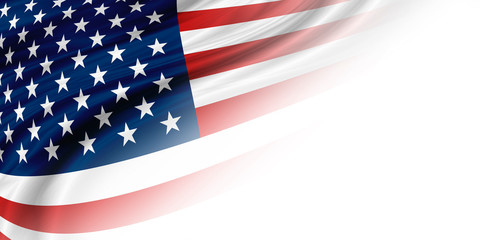 USA or america flag background with copy space