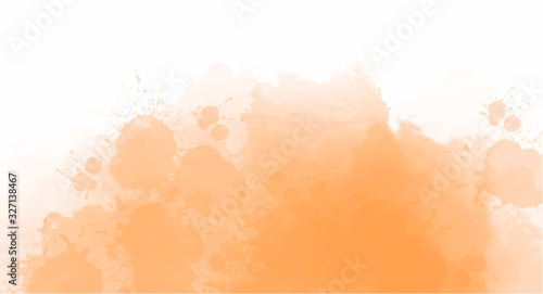 Fototapeta Orange watercolor background for your design, watercolor background concept, vector.