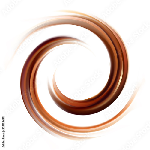 Vector background of swirling creamy chocolate texture