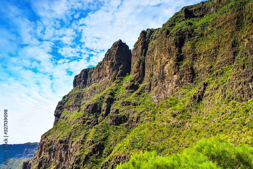 magnificent landscape of Barranco del Infierno on the island of Tenerife in the Canaries