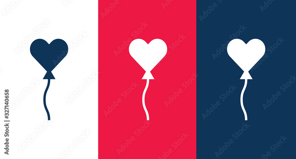 Heart balloon icon illustration isolated vector sign symbol