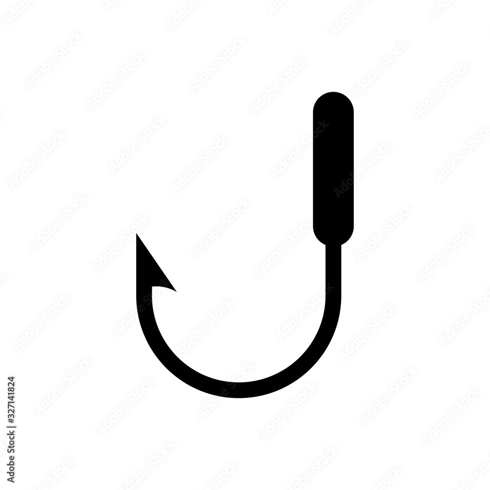 Hook outline icon isolated. Symbol, logo illustration for mobile concept and web design. Hook outline icon isolated. Symbol, logo illustration for mobile concept and web design.