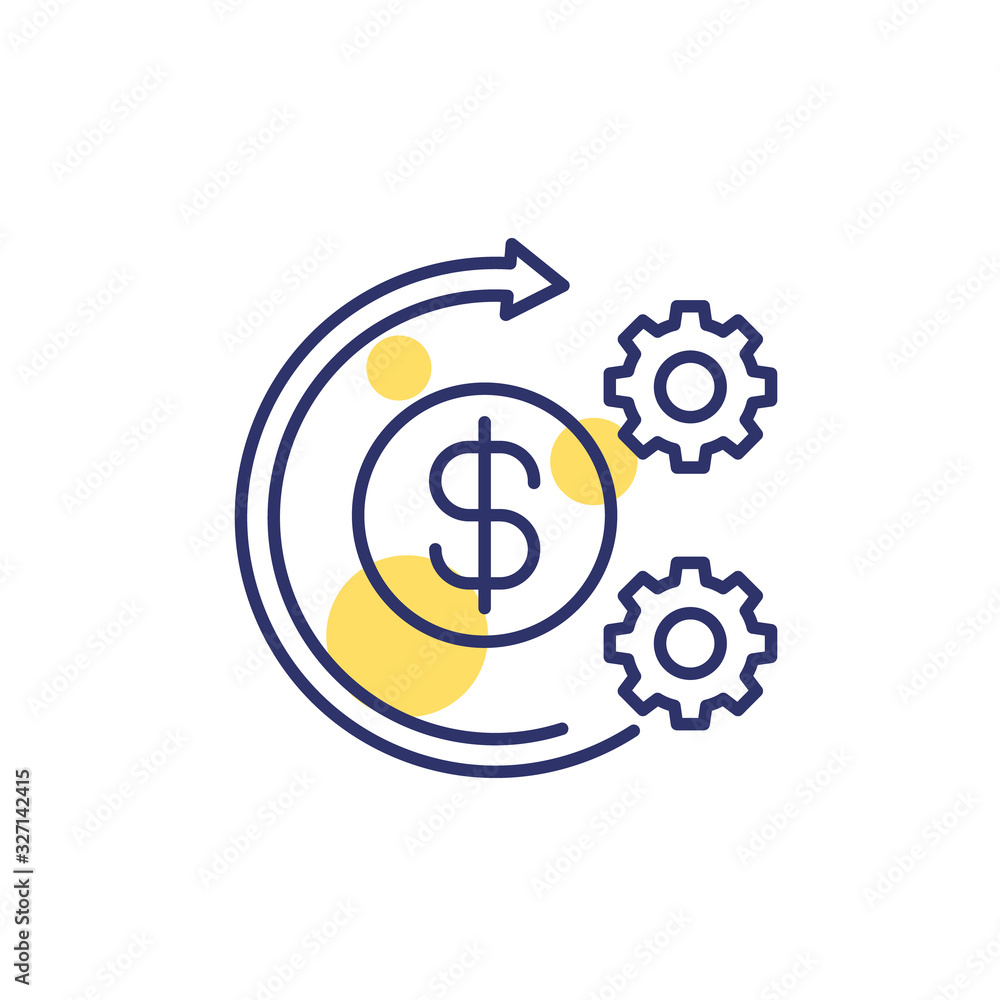 cost optimization icon, line vector cost optimization icon, line vector