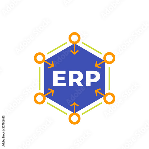 erp software vector icon for web