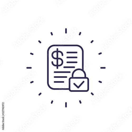 fixed costs icon, line vector