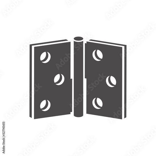 Door hinges icon in a flat style.Vector illustration.	
