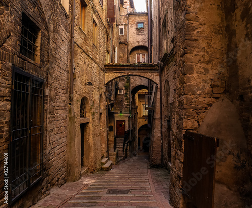 A typical street in the historic center of Perugia