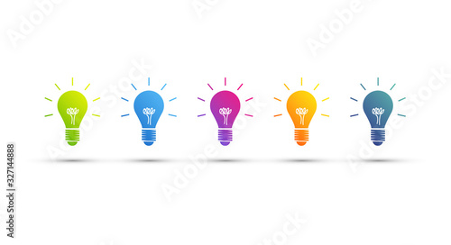 lampadina, idea, colori, creatività, idee	