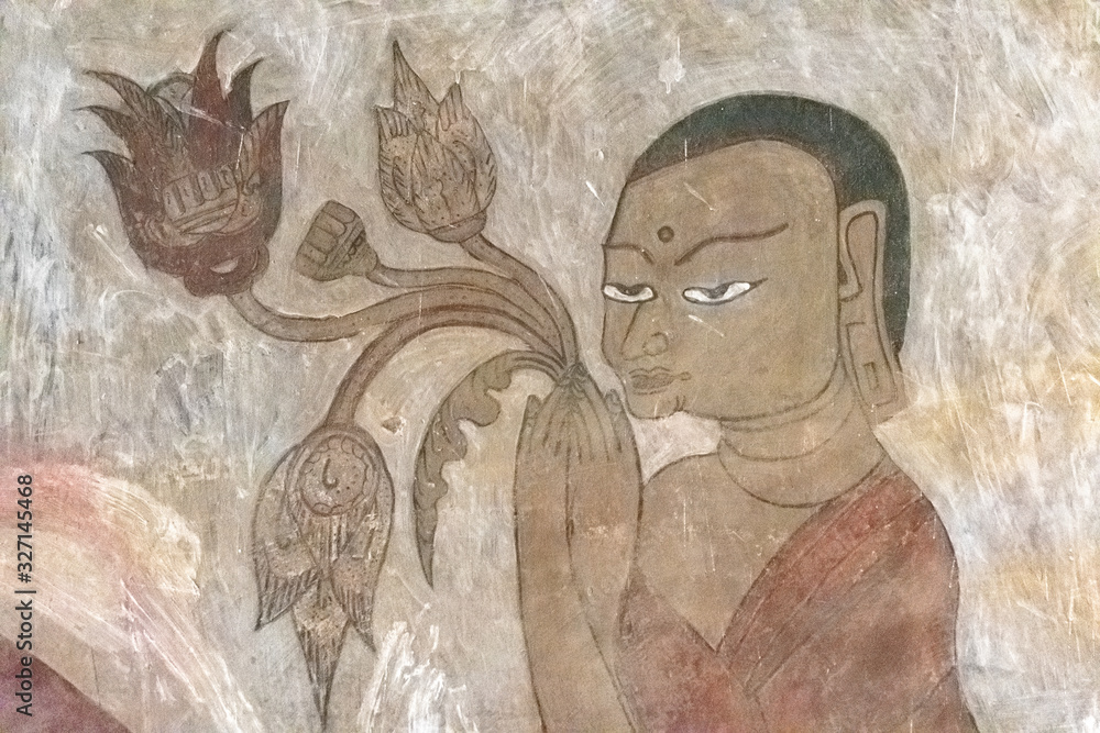 Wall paining at Sulamani Temple