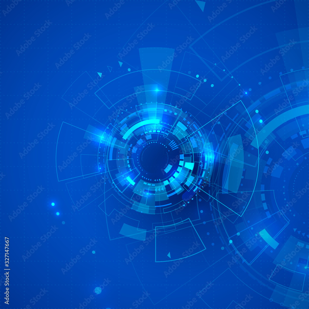 Abstract sci-fi futuristic background.Technology illustration with HUD elements. Vector Abstract sci-fi futuristic background.Technology illustration with HUD elements. Vector